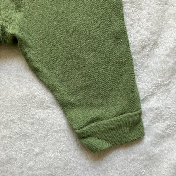 Pekkle Baby Pants 3M Olive Green Dinosaur Knee Print Joggers GUC - Picture 10 of 11